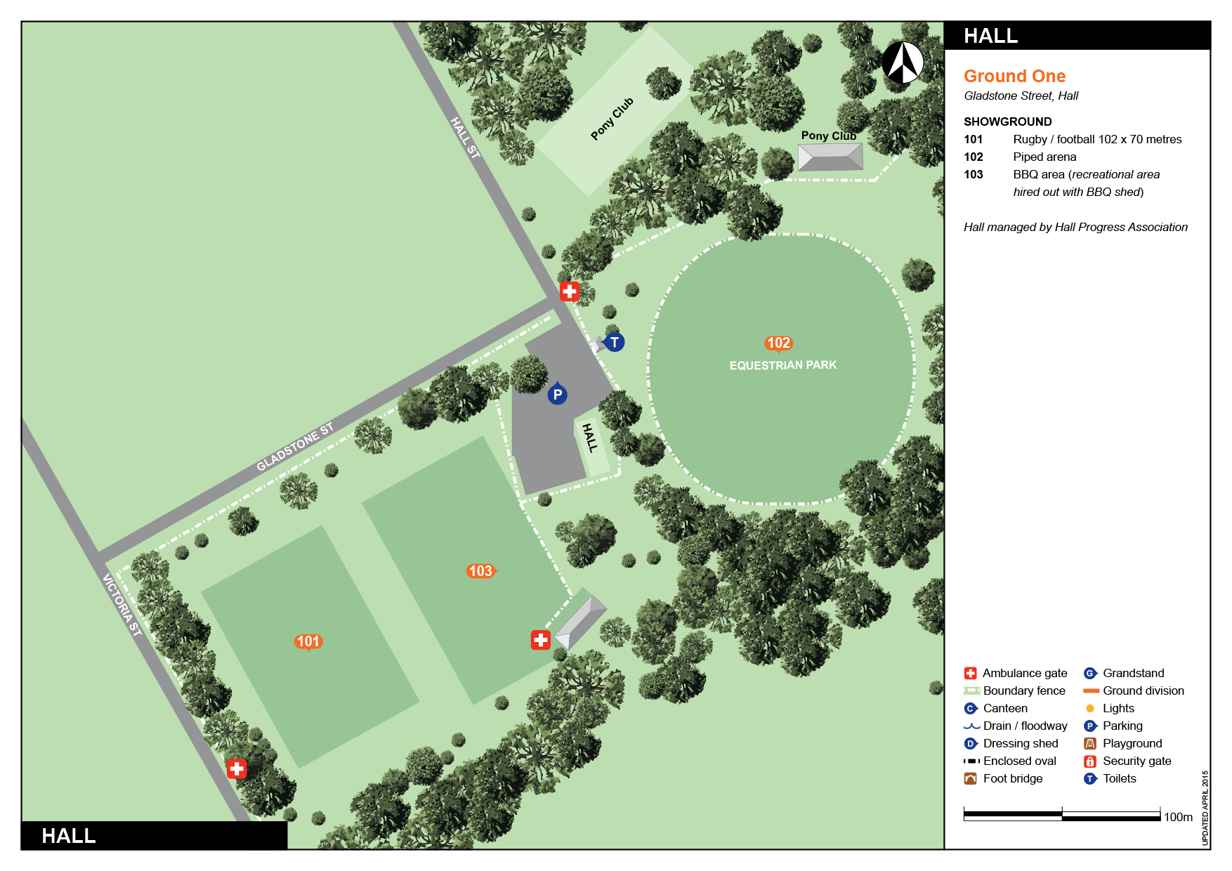Hall 1 field map