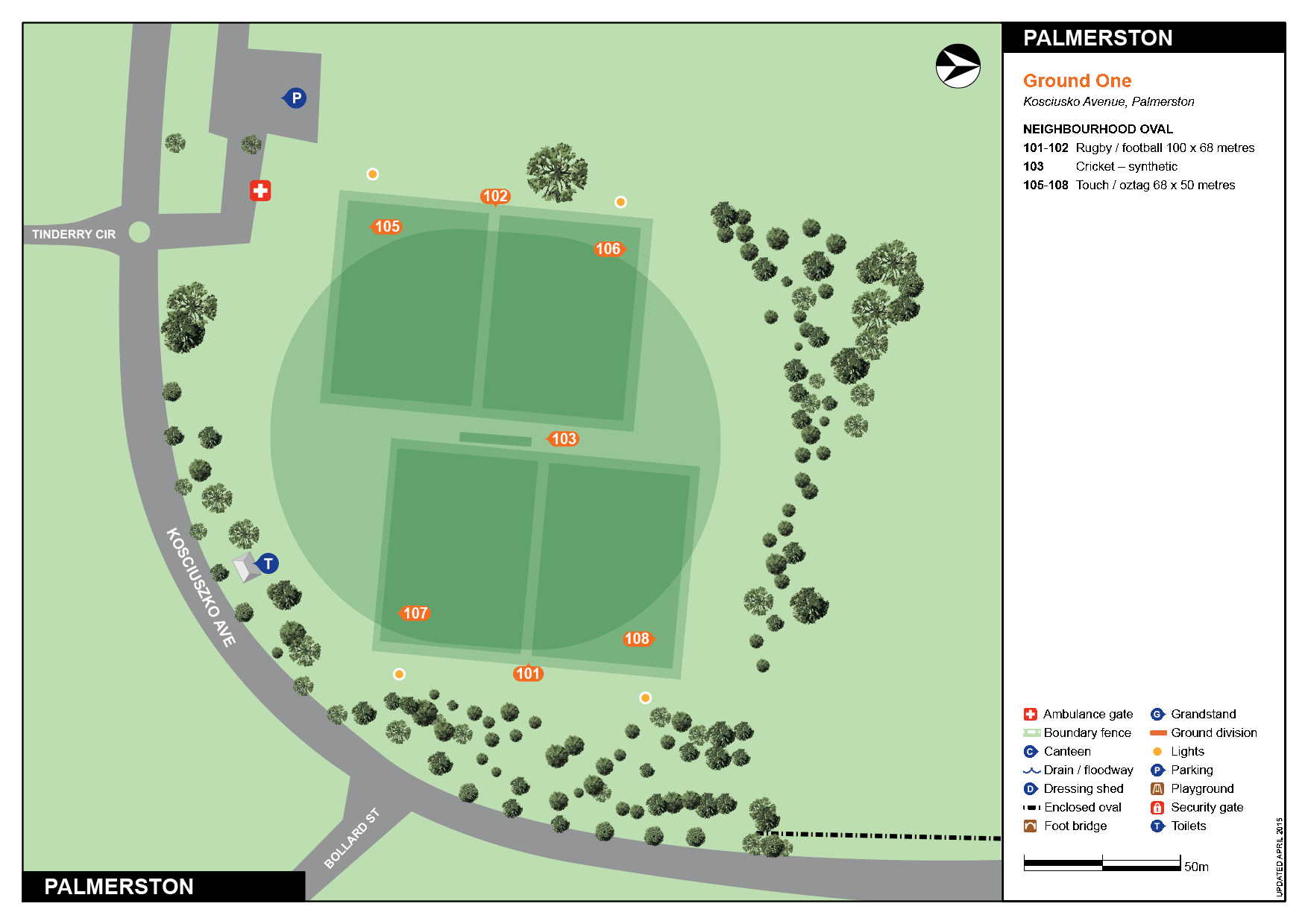 Palmerston 1 field map